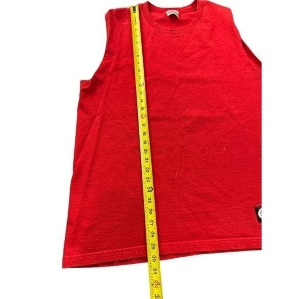 Vintage Nike Basketball‎ Muscle Tee Red Sleeveless Shirt Made in USA Mens Large